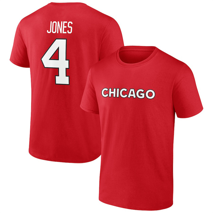Men's Chicago Blackhawks #4 Seth Jones Red T-Shirt